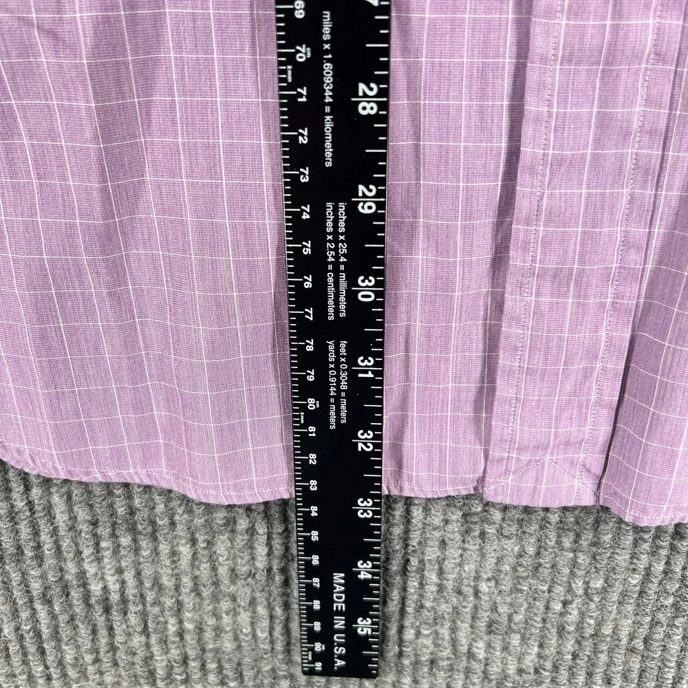 Polo Ralph Lauren Shirt Mens 17 Purple Check Long Sleeve Button Up Andrew Fit
